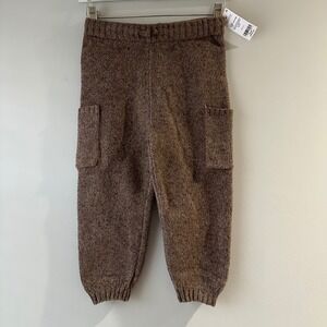 NWT OshKosh B'gosh Knit Cargo Pants Toddler 4T Brown New Marled Soft Joggers